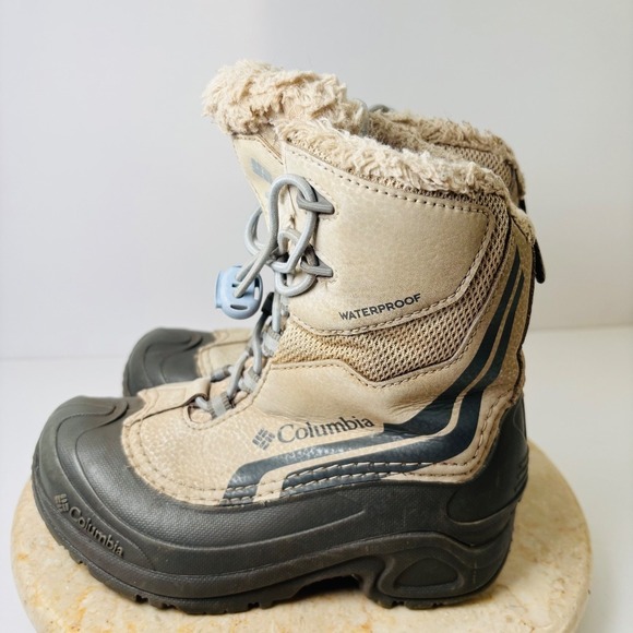 Columbia Youth Unisex Sz 1 Bugaboot Plus IV Omni0-Heat‎ Fawn Waterproof Snow Fur - Picture 1 of 11